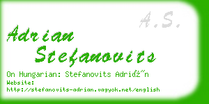 adrian stefanovits business card